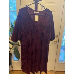 Women's Ces Femme Maroon Velvet Dress Size L